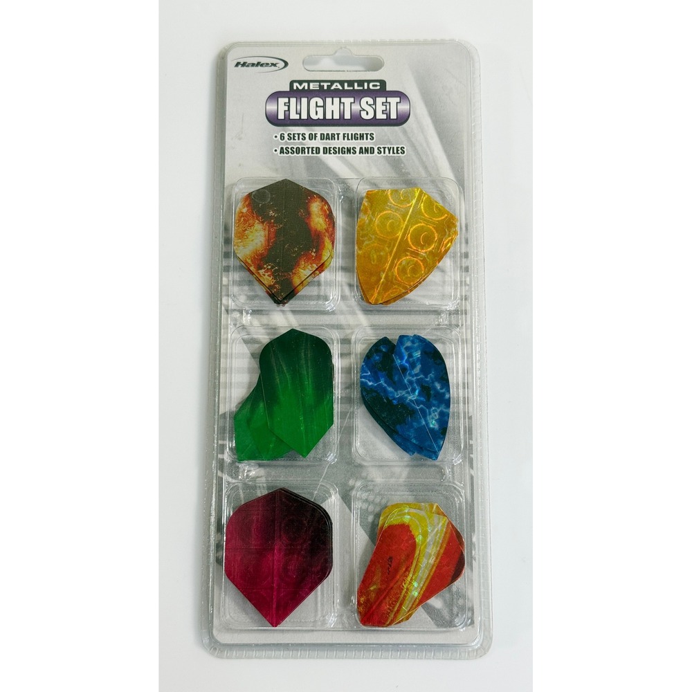 Halex Metallic Flight Set Multi-Color 6 Sets Assorted Designs 68855